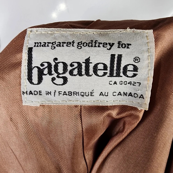 Vintage 70s Tweed Equestrian Preppy Academia Blazer Brown Cream Size 14 - Picture 2 of 16